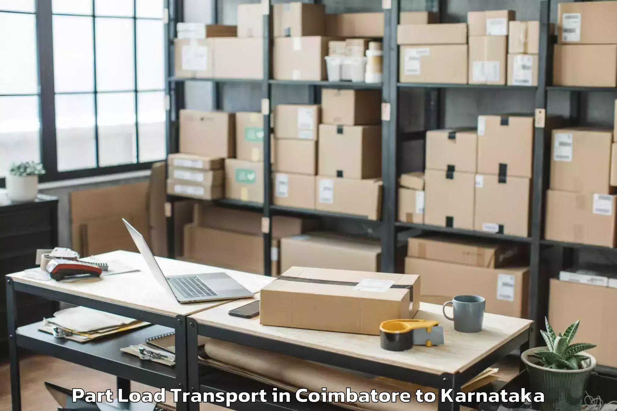 Reliable Coimbatore to Ron Part Load Transport